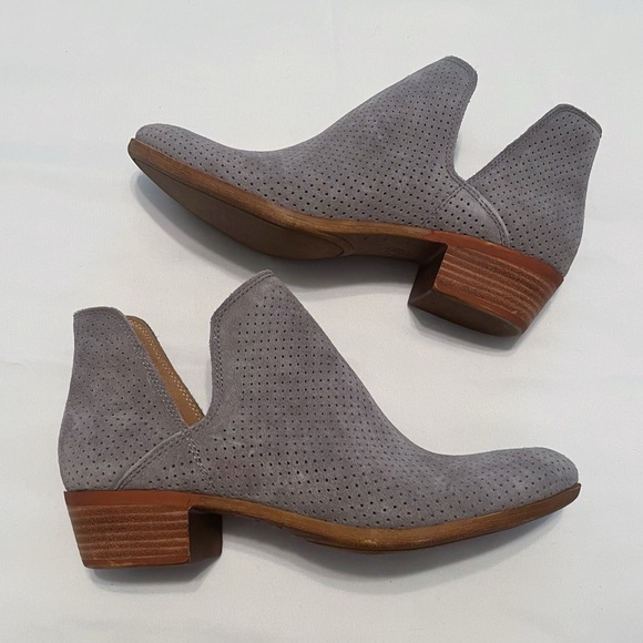 Lucky Brand Gray Suede Booties, Size 7.5 - Picture 2 of 10